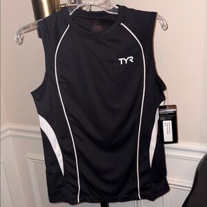 NWT TYR Women's Athletic Tank Top - Black and white